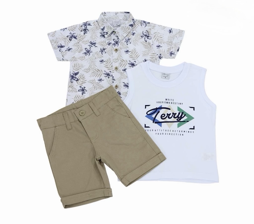 Set a lover floral πουκάμισο/t-shirt/βερμουδα